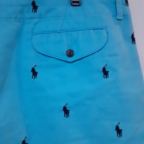 Ralph Lauren Sport, Cotton Embroidered Logo, Short Shorts, Size 14 - Picture 6 of 10
